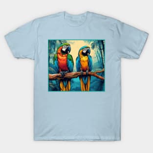 Exotic Colorful Macaws T-Shirt